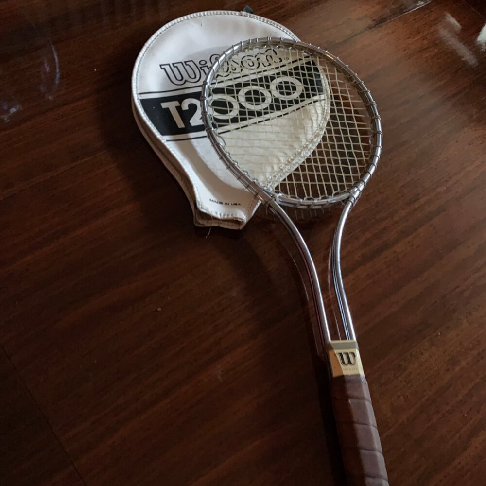 Vintage Wilson T2000 Tennis Racquet With Cover Made In The USA - Sale / Price Dr